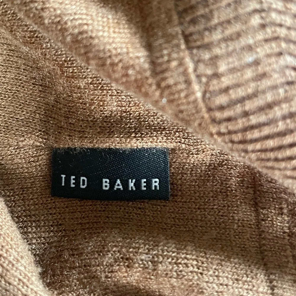 Ted Baker Mens Brown Newtrik Turtleneck Sweater Wool Blend Ribbed Cuffs & Hem 6
